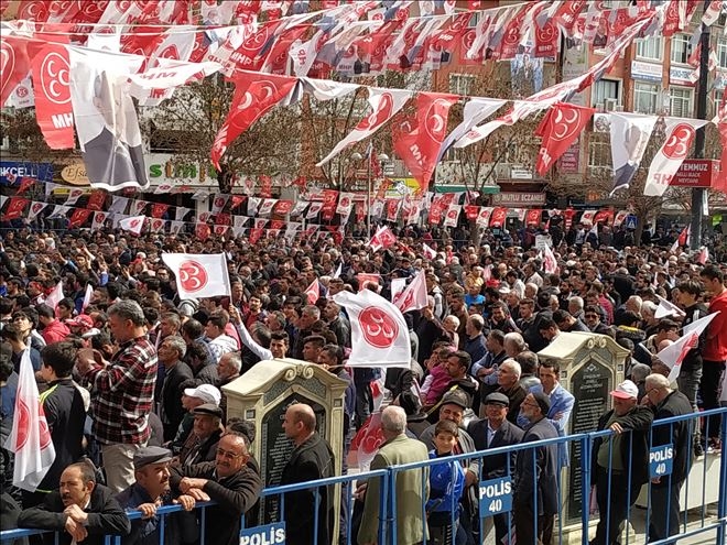 Devlet Bahçeli Aksarayda miting yaptı