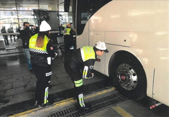 Şehirlerarası Yolcu Otobüsleri Denetlendi