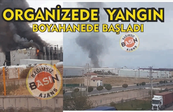 OSB´de fabrika yangını!