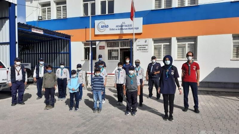 AKSARAYLI İZCİLER  AFAD FAALİYETİNE KATILDILAR