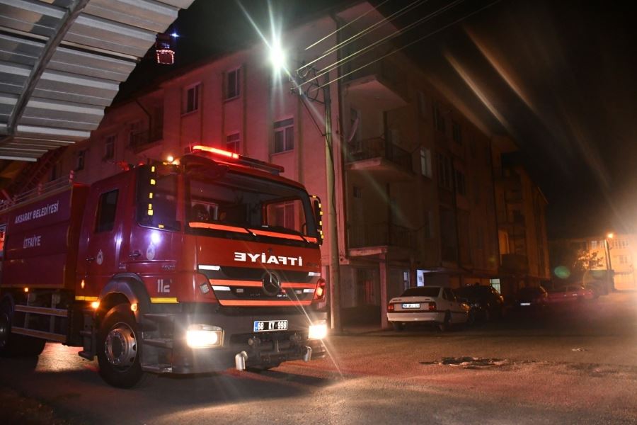 AKSARAY’ TAŞPAZAR MAHALLESİNDE  BACA YANGINI 