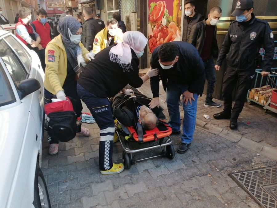 AKSARAY YAĞ PAZARINDA YİNE OLAY . YEĞEN  AMCASINI SİLAHLA VURDU