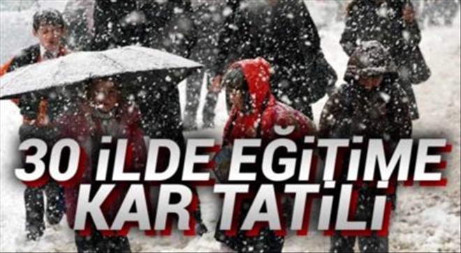 30 İlde Kar Tatili