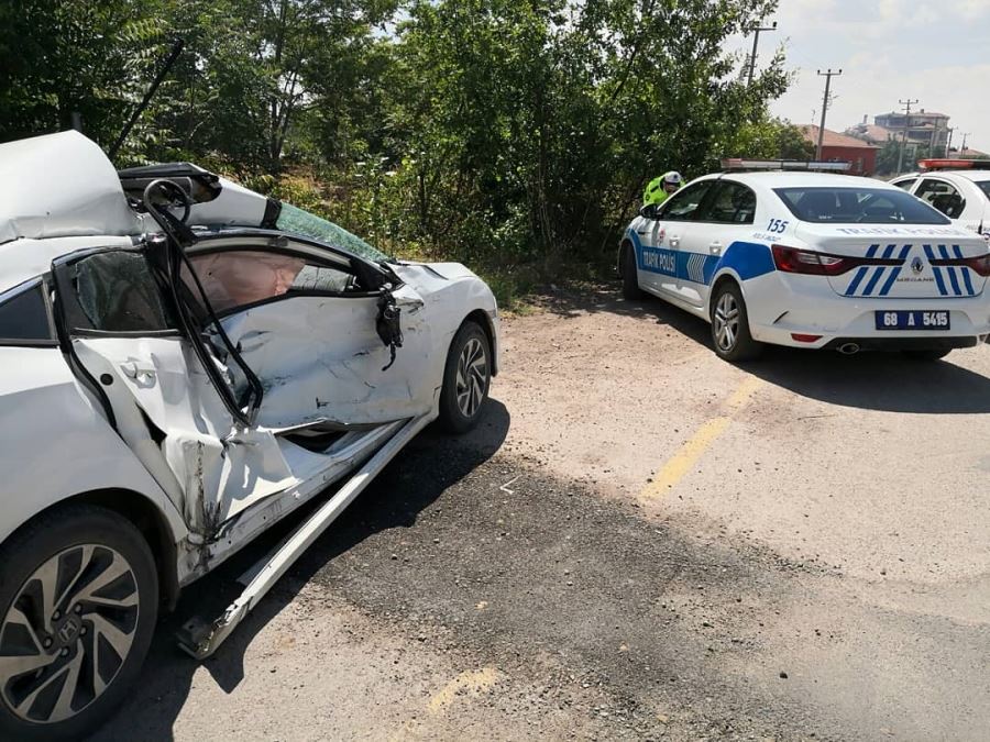 Aksaray da Trafik Kazası 2 Yaralı