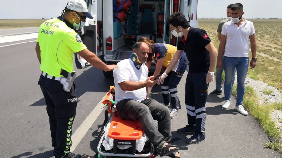 Yaralı Sürücü Hastahaneye Gitmek İstemedi