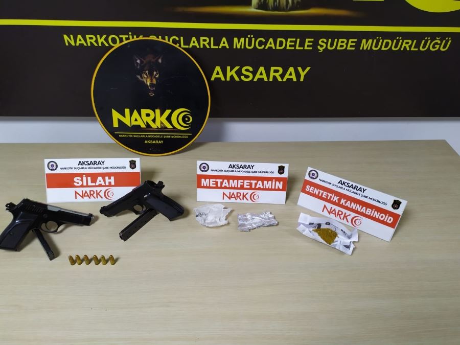 AKSARAYDA UYUŞTURUCU TACİRİ YAKALANDI.