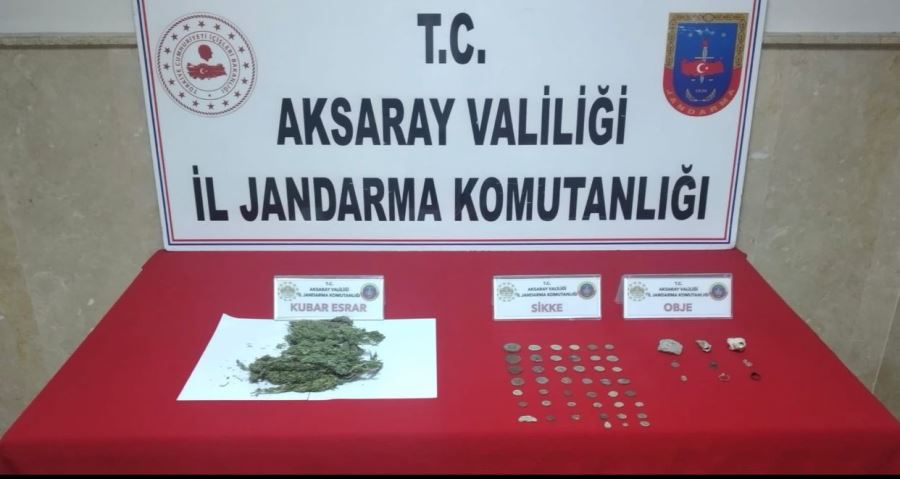 AKSARAY KARAÖREN KÖYÜNDE UYUŞTURUCU  VE TARİHİ ESER KAÇAKÇILIĞI OPERASYONU YAPILDI.!