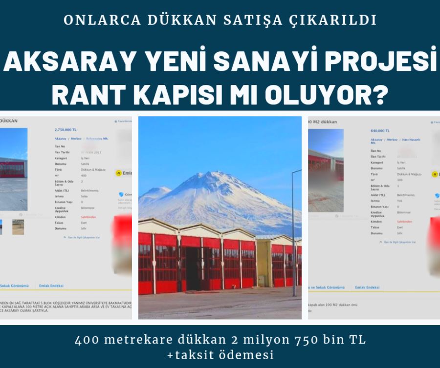 AKSARAY YENİ SANAYİ SİTESİ DÜKKANLARI SATILABİLİYORMU.!