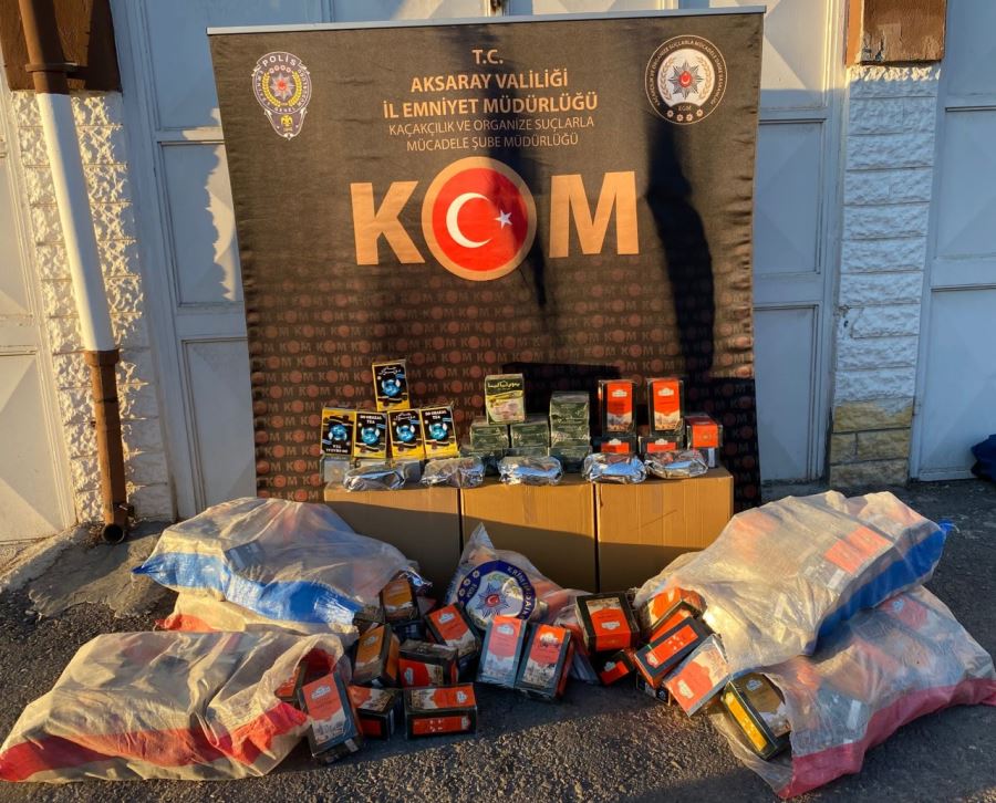 AKSARAYDA KAÇAK ÜRÜNLER ELE GEÇİRİLDİ.!