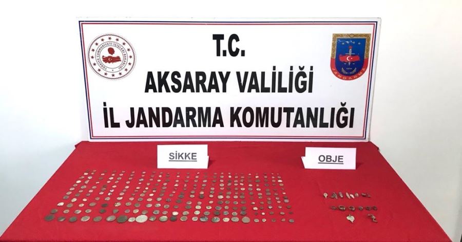 AKSARAY JANDARMASINDAN OPERASYON .280 ADET SİKKE/OBJE ELE GEÇİRİLDİ