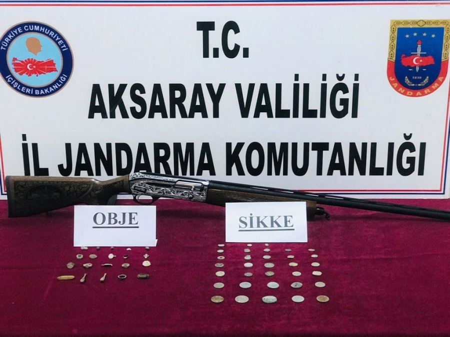 AKSARAY-ESKİLDE TARİHİ ESER ELE GEÇİRİLDİ. 1 KİŞİ GÖZALTINA ALINDI.