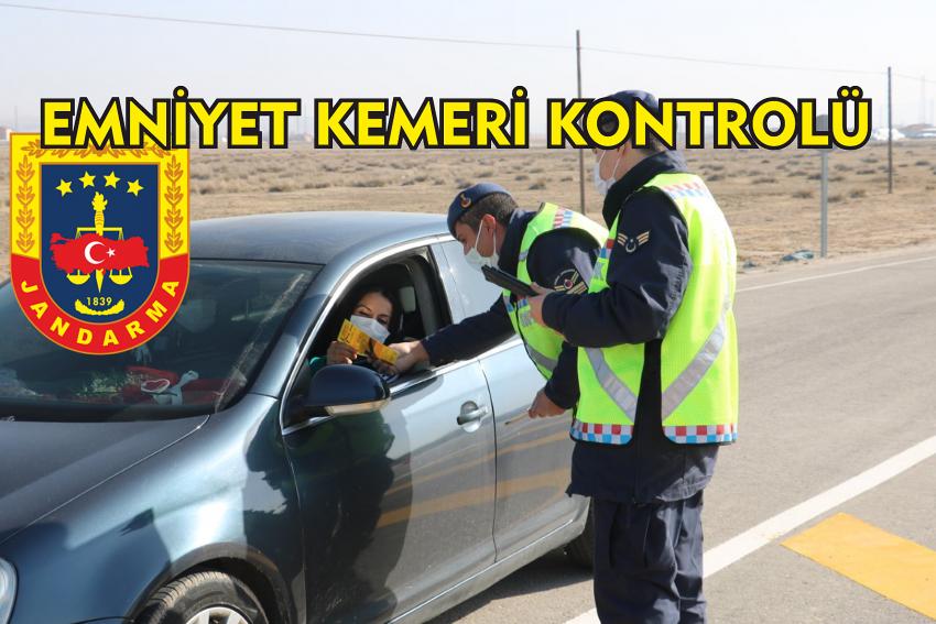 AKSARAY JANDARMASINDAN EMNİYET KEMERİ UYGULAMASI.