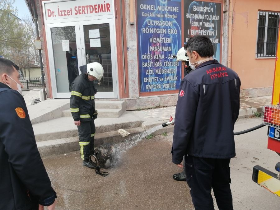 AKSARAY SOFULAR MAHALLESİNDE ÇOCUKLARIN OYUNU YANGINA DÖNÜŞMEDEN ÖNLENDİ.