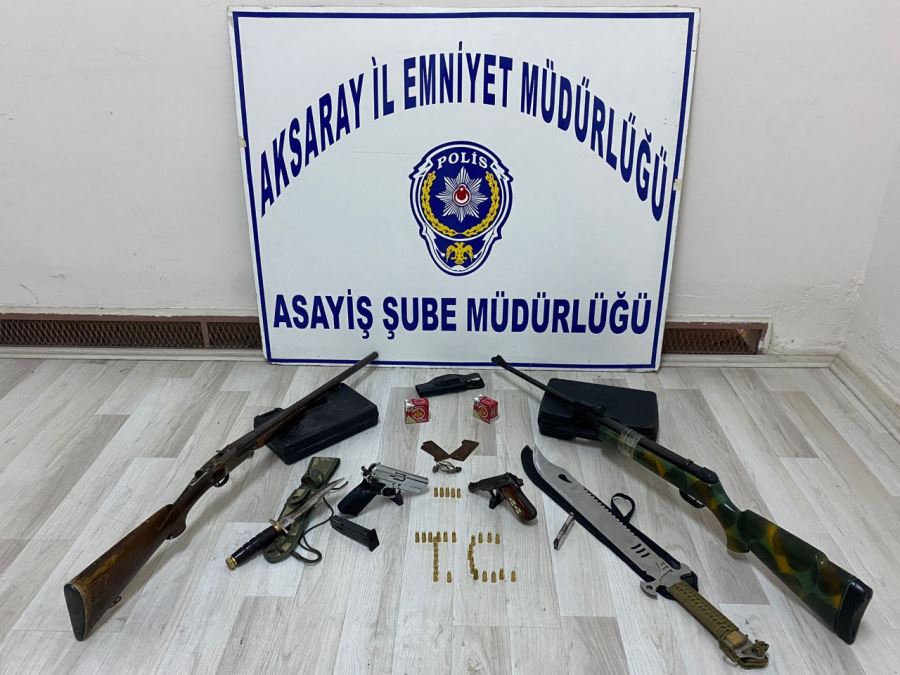 RUHSATSIZ TABANCA VE TÜFEK ELE GEÇİRİLDİ.!