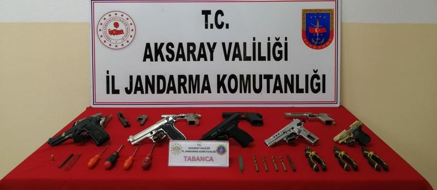 AKSARAY-GÜLAĞAÇDA SİLAH İMALATI YAPAN 1 KİŞİ YAKALANDI.!