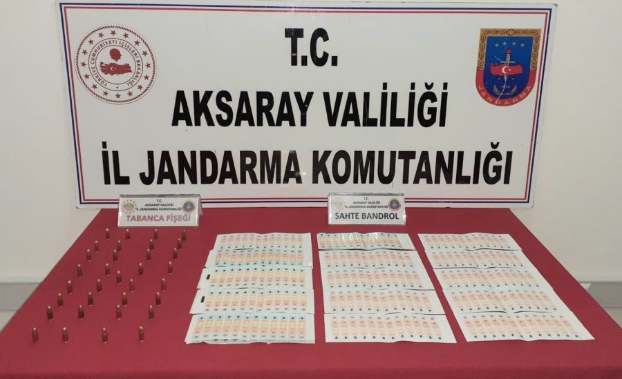 AKSARAY JANDARMASINDAN SAHTE İÇKİ BANDROLÜ OPERASYONU